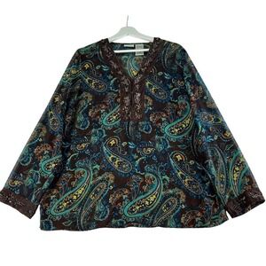 Y2k 2000s L Sheer Tunic Top V-Neck Sequin Beads Coquette Fairy Whimsy Bella Swan